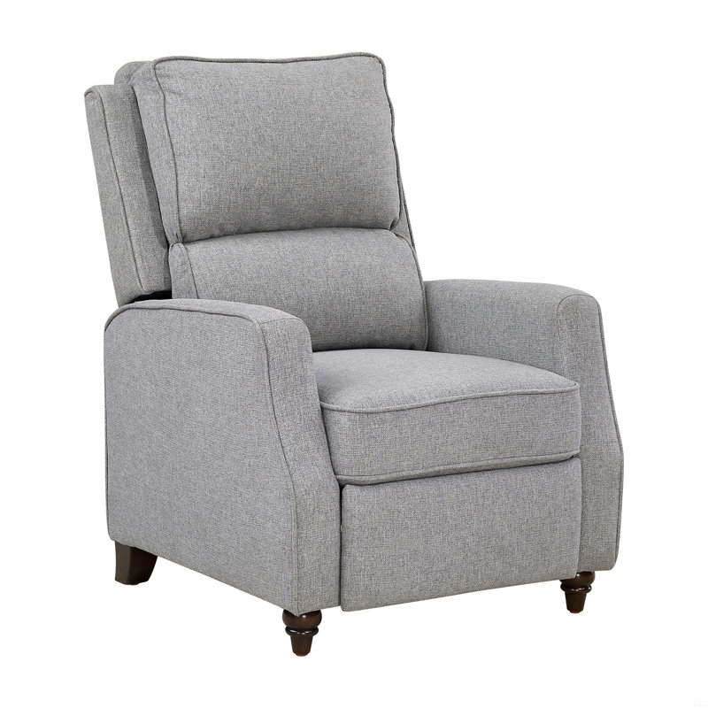 Fauteuil inclinable rembourré en tissu, Gris