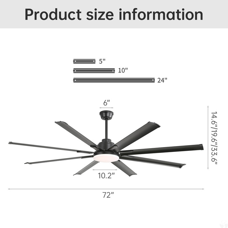 Ceiling Fans With Smart Remote Control 6 Wind Speed DC Motor