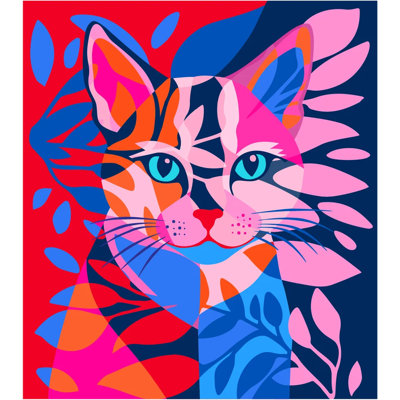 RED AND BLUE CAT