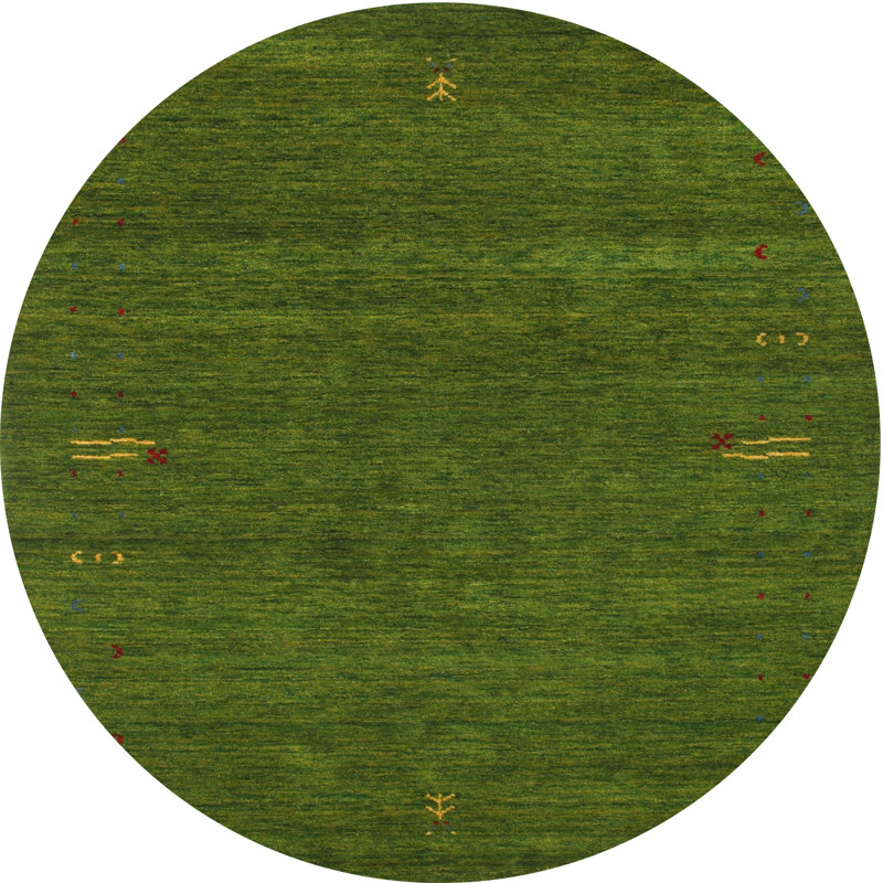 Tapis décoratif vert Lexington, Rond 6 pi