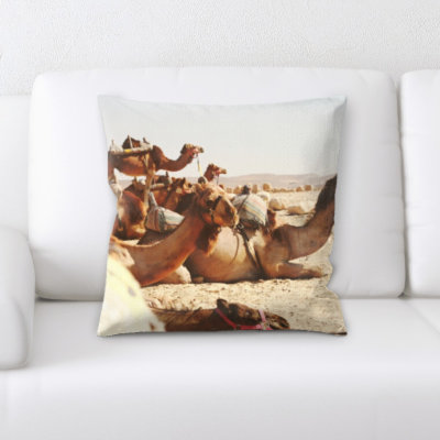 Camel Throw Pillow
