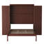 Full Size Bed With 2 Wardrobes, Multifunctional Foldable Bedframe, Walnut, Great For Guest Accommodation Built - In Wardrobes And Shelves, Platform Bedframe Room, Walnut Finish, Wood Construction-2139793956-2139793959