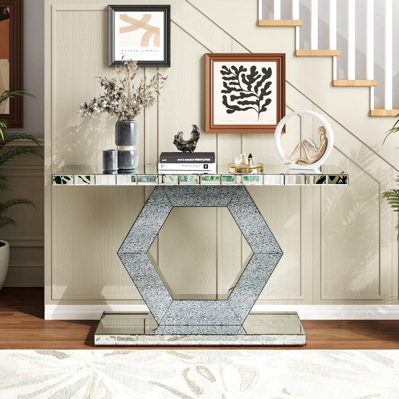 Miroir d'entrée hexagonal en cristal Sparkling
