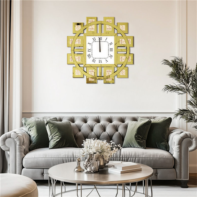 Eggleston Wall Clock, Gold, Large