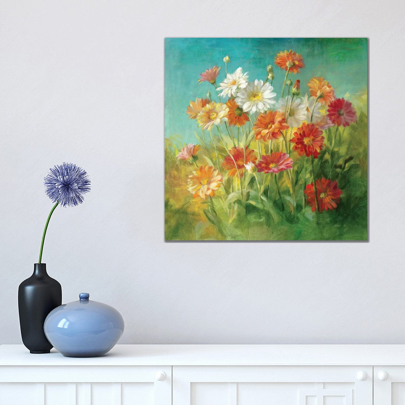 Daisies 1 Piece Wrapped Canvas Painting, 45.72 cm H x 45.72 cm W x 3.175 cm D