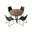 Ensemble de table de salle à manger 5 pièces avec 4 chaises, ensemble de table de salle à manger avec base en métal-1729257596-1729257599