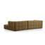 Élégant canapé d'angle, tissu kaki, 118 x 59 x 28,3 pouces | Structure en bois de hêtre et en bois aggloméré, 100% polyester, 28 couches de mousse pour plus de confort | Coussins fixes, nettoyables à sec, parfaits pour le salon et les espaces familiaux-90667796-90667795