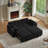 Black Fabric Sleeper Sofa Bed-2059857748