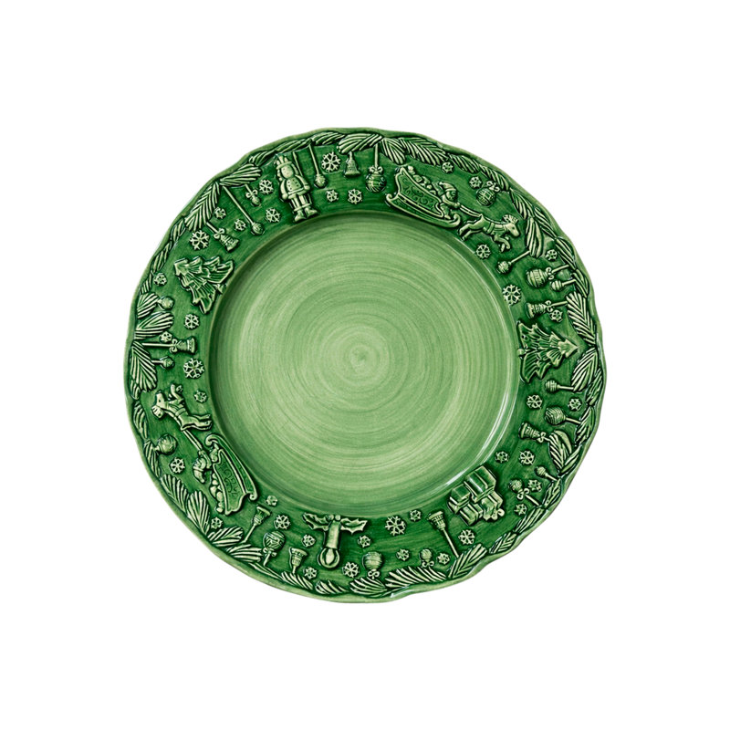 Assiette à salade verte Fiabe di Natale