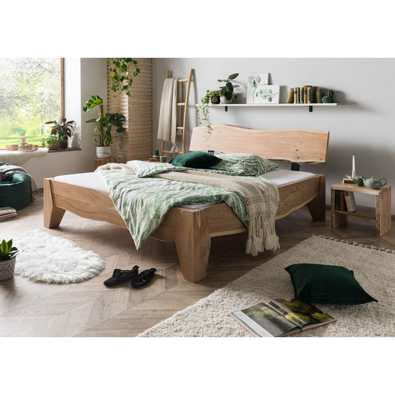 Pure Acacia Solid Wood Bed, Super King (6')