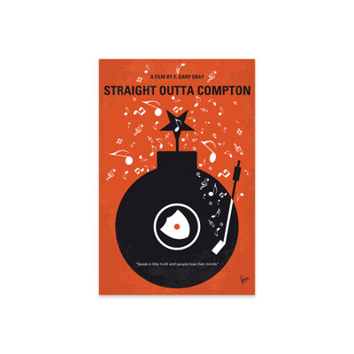 Straight Outta Compton Minimal Movie Poster by Chungkong  No Frame Print