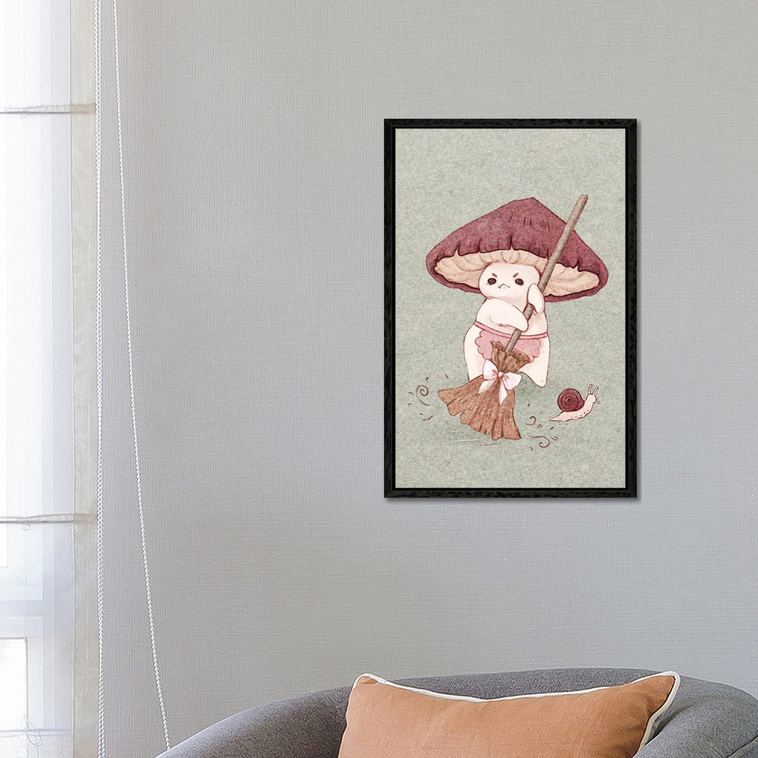 Angy Mushroom Does Not Like To Clean von Fairydrop Art - Gallery-Wrapped Canvas Giclée on Canvas