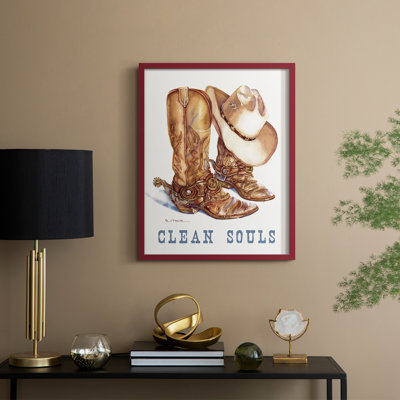 Clean Souls Framed Print - Solid Wood