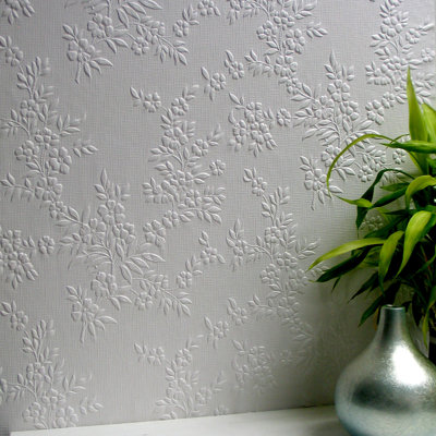 Blume Original 33' x 20.5" Floral and Botanical 3D Embossed Wallpaper