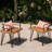 Rustic Industrial Chair - 2 Pieces, Wood Seat, Iron Frame, Finish, For Backyard Patio Decor 2 Seats, Frames, Stylish