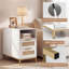 35cm W Metal Bedside Table-65661216