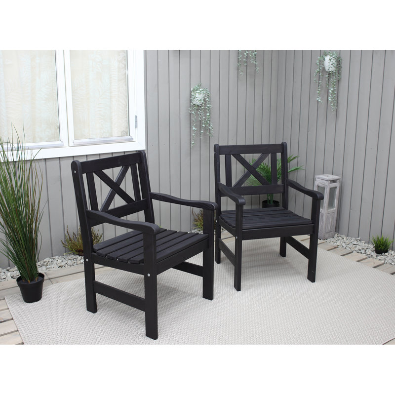 Ardilla Patio Dining Armchair, Black