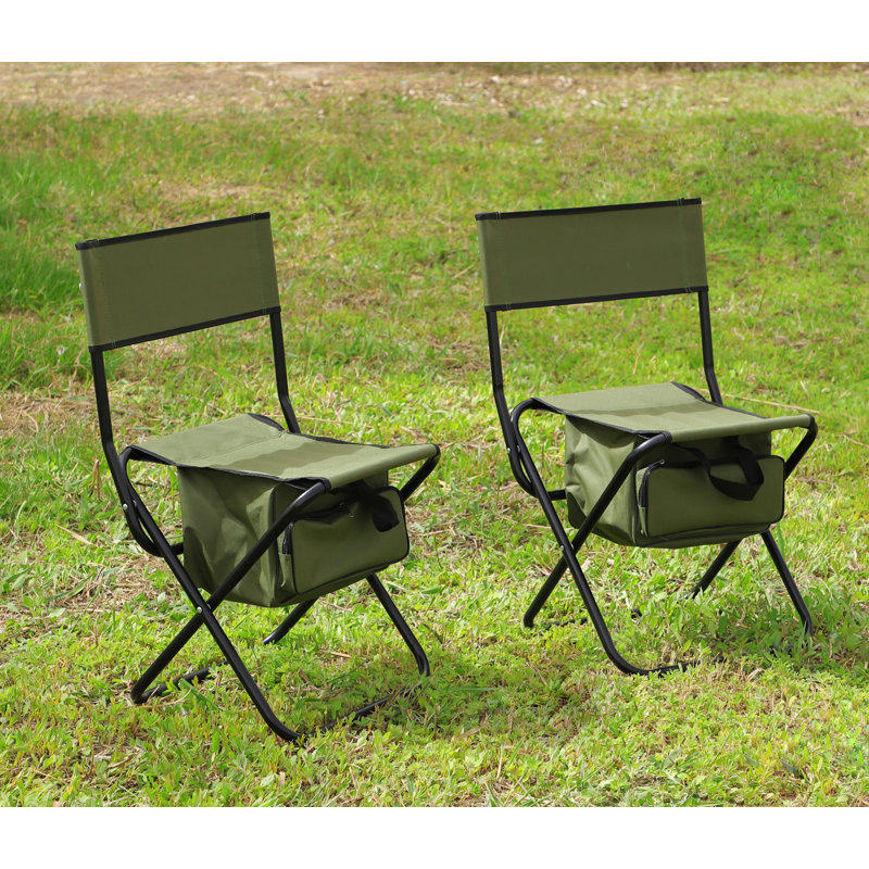Chaises de camping pliables Necibe, Vert