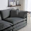 Canapé-lit moderne en tissu à 2 places avec 4 coussins pour le salon