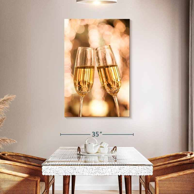 Yarlin Champagne Cheers, 48" H x 32" W