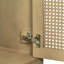 Meuble-lavabo 24 po sans lavabo, base seulement, armoire en rotin avec portes et tiroir, cadre solide et panneau de fibres à densité moyenne, naturel