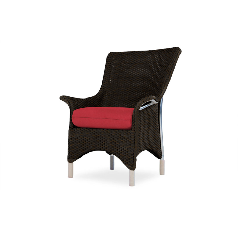 Mandalay Outdoor Dining Armchair, Demo Stone, Mink