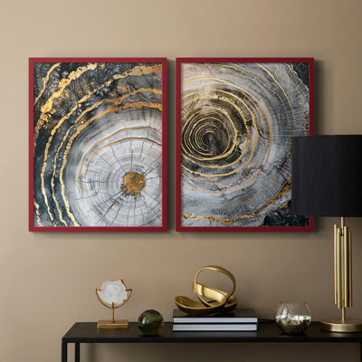 ABSTRACT Series CCxxxvii - reproduction encadrée de qualité supérieure - prête à être accrochée - aucun clou requis - aucun clou requis