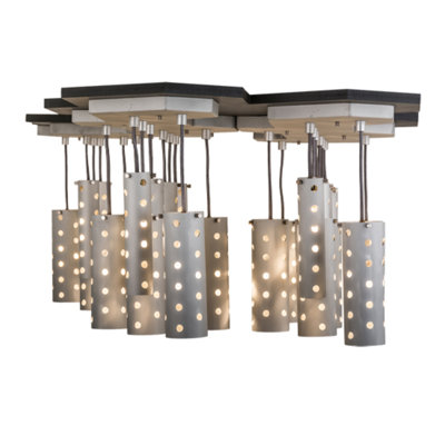 Lustre cylindrique 25 lumières Emmentaler