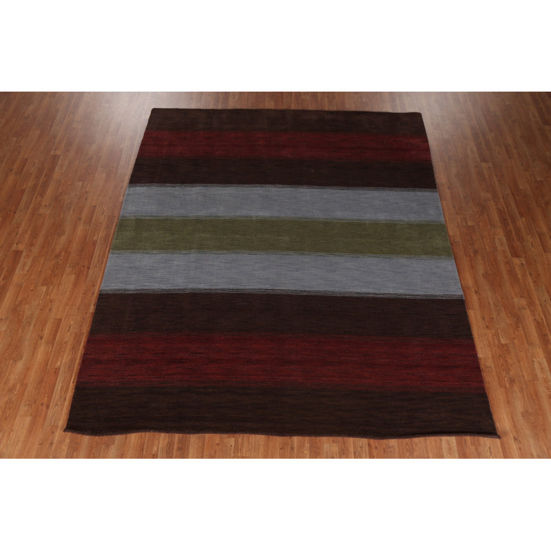 Striped Gabbeh Oriental Area Rug 8x10
