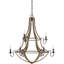 Lustre à niveaux 9 lumières de style bougie Cahill