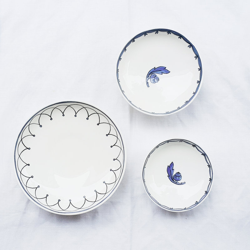 Blue Bird Bone China Appetizer Plate