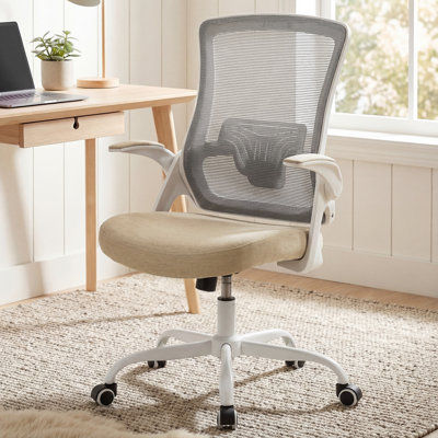 Neeya Ergonomic Home Ofiice Mesh Chair Computer Chair with Flip-Up Arms and Steel Base