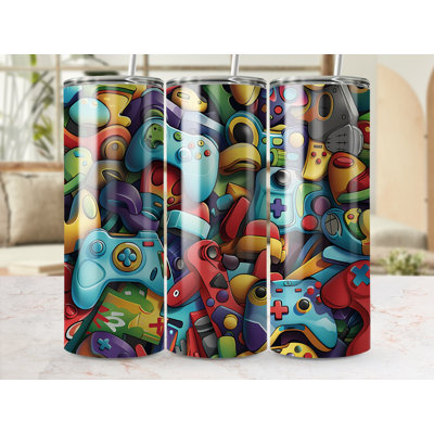 Choose Handmade Tumblers 591 mL Vacuum Insulated Stainless Steel (18/8) Travel Tumbler with Straw