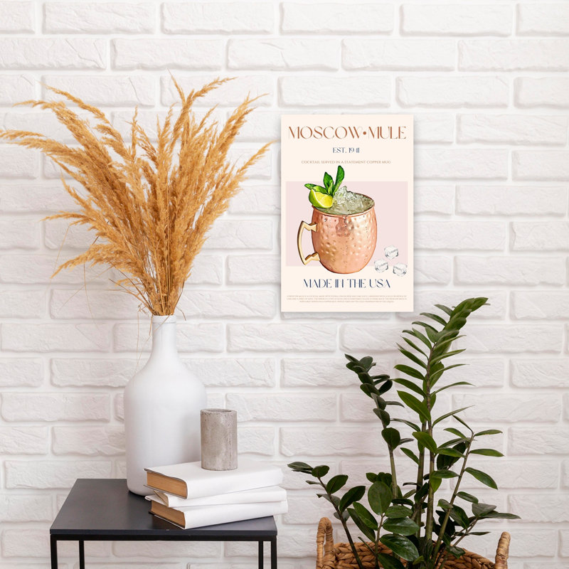 «Moscow Mule», art mural contemporain d'été, H 18 po x l 12 po