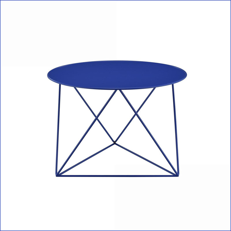 Table d'appoint en métal Epidia, Bleu