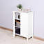Bathroom Floor Cabinet In White With Double Doors And Adjustable Shelf - Maximizes Use Of Space Your Door , Holds Heavy Items Ease