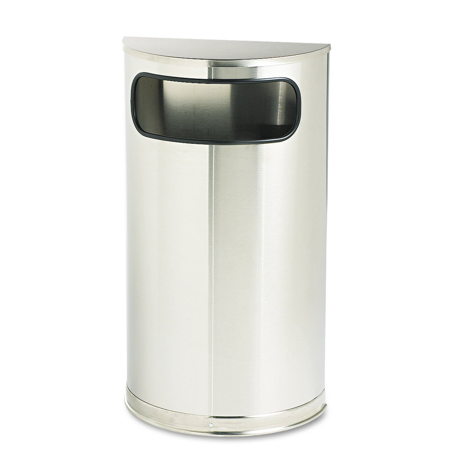 Witt 9 Gallon Stainless Steel Half Round Receptacle