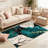 Teal Gold Leaf   area rugs for Living Room, Soft and Comfortable, Suitable for all seasons, easy to maintain, machine washable Indoor floor mat, Under Table Farmhouse suitable for Bedroom, Dining Room, Study,  Balcony, Home Decor Patio-1501112137