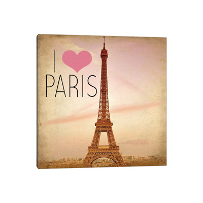 Paris Bicycle 1 by Kimberly Allen - Wrapped Canvas Print