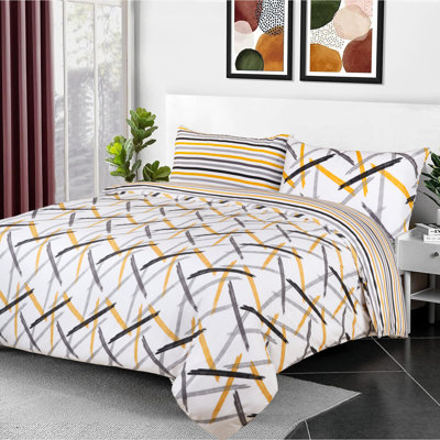 Microfiber Duvet Cover Set with Pillowcases Included