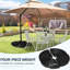 Poids de la base du parasol - 150 lb Capacité de charge maximale: 4, noir, eau / sable, extérieur, support extérieur 4, compatible avec l'eau et le sable, surface
