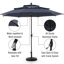 4 - Person Patio Dining Set Umbrella Hole Included Table, with Cushions Included-1607121654