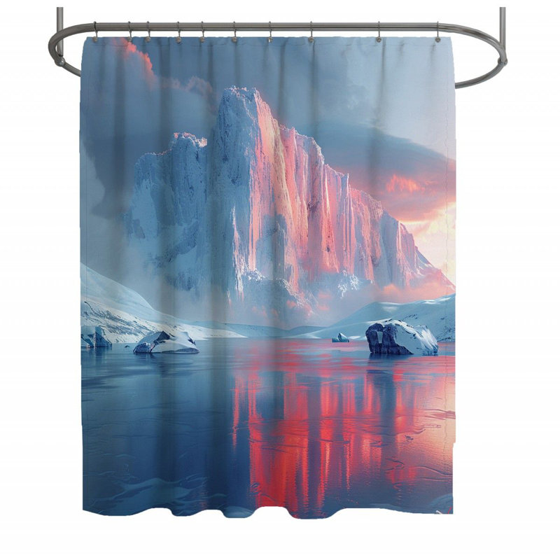 Rideau de douche Mountains - Décor de salle de bain paysage, H 83 po x l 70 po