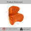 Chaise ergonomique avec support lombaire, structure en mousse et fauteuil rembourré en velours doux (orange)-1786072813