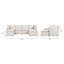 Canapé modulaire en U modulaire en U avec rangement Jahime