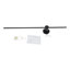 Macaullay 39.37" Black Flush Mount Wall Light