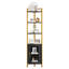 Bibian 181cm H x 32cm W Metal Corner Bookcase-644120899