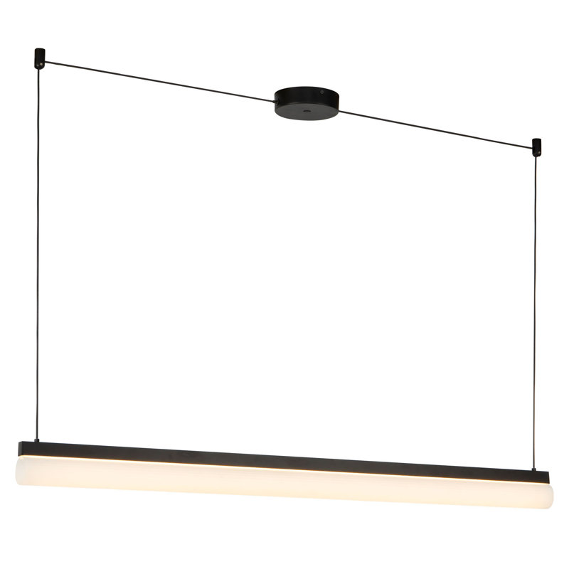 Nio 45-in Black dimmable LED Linear Pendant, Matte Black