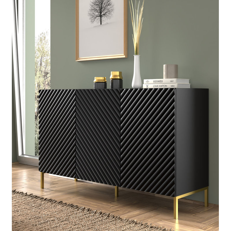 Agosta 150cm Sideboard, Black