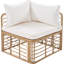 Ensemble de mobilier de jardin 7 pièces - Canapé d'angle beige résistant aux intempéries avec coussins et oreillers, idéal pour se détendre dans le jardin, la cour ou sur un balcon.